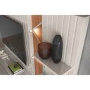 Ver imagem 4 de Estante Home Cross para Tv até 55 Polegadas 4 Portas Prateleiras Luz Led e Rodízio Off White/jequiti