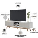 Ver imagem 7 de Rack para Sala de Estar Tv 75 Pol 218cm Aracaju C04 Off White Matte - Lyam Decor