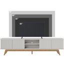 Ver imagem 6 de Rack para Sala de Estar Tv 75 Pol 218cm Aracaju C04 Off White Matte - Lyam Decor