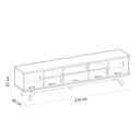 Ver imagem 4 de Rack para Sala de Estar TV 75 pol 218cm Aracaju C04 Off White Matte - Lyam Decor