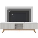 Ver imagem 6 de Rack para Sala de Estar TV 75 pol 218cm Aracaju C04 Off White Matte - Lyam Decor