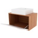Ver imagem 5 de Gabinete de Banheiro 60 Cm com Cuba e 1 Porta Basculante Amêndoa/branco