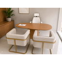 Ver imagem 2 de Mesa Jantar Orgânica Signature 170x100cm Cone Bolacha Freijó