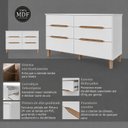 Ver imagem 6 de Cômoda Infantil 6 Gavetas Sky Yescasa Branco/Olmo Italiano