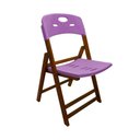 Ver imagem 5 de Kit Com 2 Jogos De Mesa Dobravel 70X70 Com 4 Cadeiras Mel Polipropileno Roxo Amarelo