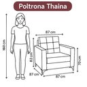 Ver imagem 3 de Poltrona para Descanço Confortável Thaina Matrix Cor:sintetico Marrom