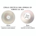 Ver imagem 7 de Pendente Artesanal Com Bocais de Vela e Cúpulas de Algodão Libertas Rosas Artesanato Lampião Com Cúp