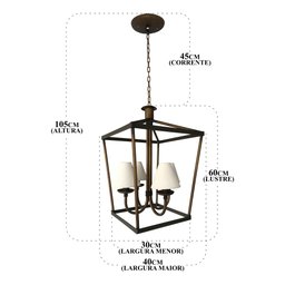 Pendente Artesanal Com Bocais de Vela e Cúpulas de Algodão Libertas Rosas Artesanato Lampião Com Cúp - 2