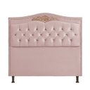 Ver imagem 4 de Conjunto Cabeceira/calçadeira Holanda 1,95 Luxor Rose - Shop Das Cabeceiras