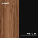 Ver mais imagens de Conjunto Plataforma Pé Painel Espresso Móveis Nogal e Preto Marrom