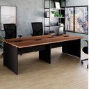Ver imagem 1 de Conjunto Plataforma Pé Painel Espresso Móveis Nogal e Preto Marrom