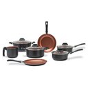 Ver imagem 2 de Conjunto de Panelas Antiaderente Pro-flon 7 Peças Topázio Cinza Range - Brinox
