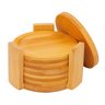 Porta Copos Redondo com Suporte Bambu 6 Peças Ecokitchen - 1