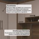 Ver imagem 5 de Quarto Modulado Queen de Canto com Guarda-roupas Maleiro e Cabeceira Paris Master Luciane Móveis