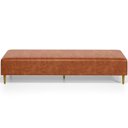 Ver imagem 5 de Kit 02 Puffs Decorativo Sala de Estar Bali W01 Pés Palito 210x60cm Couríssimo Camel - Lyam Decor