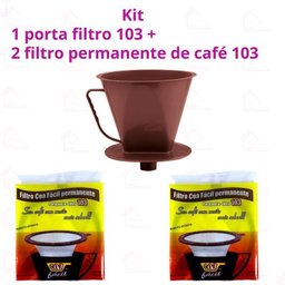 Kit 2 Coador Filtro Coa Fácil Poliéster e Porta Filtro com Funil - 103 - 2