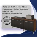 Ver imagem 3 de Balcao Pia 120cm e Multiuso 2 Portas 70cm Savana Preto Mobbs