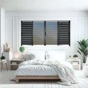 Ver imagem 2 de Veneziana Alumínio Elite 6 Folhas Moveis 120 x 240 V.Reflex Mix Preto Brimak