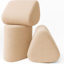 Ver imagem 3 de Kit 3 Puff Trevi Triangulo Moderno Decorativo Para Sala Quarto Tecido Boucle