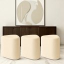 Ver imagem 1 de Kit 3 Puff Trevi Triangulo Moderno Decorativo Para Sala Quarto Tecido Boucle