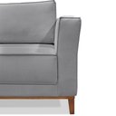 Ver imagem 3 de Sofa Balli 3 Lugares 210cm Pes Madeira Linho 223 Cinza Ezz Cinza