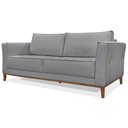 Ver imagem 1 de Sofa Balli 3 Lugares 210cm Pes Madeira Linho 223 Cinza Ezz Cinza