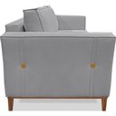 Ver imagem 2 de Sofa Balli 3 Lugares 210cm Pes Madeira Linho 223 Cinza Ezz Cinza