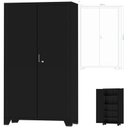 Ver imagem 2 de Armário de Aço 1,94 X 1,20 X 0,40 Preto - Ultra Móveis