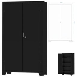 Armário de Aço 1,94 X 1,20 X 0,40 Preto - Ultra Móveis - 2