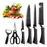 Kit Chef Profissional 6 Peças de Facas para Carnes Legumes Tesoura e Cutelo - 1