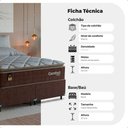 Ver imagem 3 de Cama Box Casal Bipartido + Colchão Comfort Class Pillow Top Marrom/suede Marrom