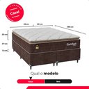 Ver imagem 4 de Cama Box Casal Bipartido + Colchão Comfort Class Pillow Top Marrom/suede Marrom