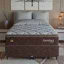 Ver imagem 6 de Cama Box Casal Bipartido + Colchão Comfort Class Pillow Top Marrom/suede Marrom