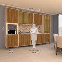 Ver imagem 3 de Cozinha Modulada Completa com 6 Peças e Vidro Reflecta Sofia Luciane Móveis