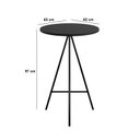Ver imagem 3 de Mesa Bistrô Tampo Redondo 65cm Milão Preto