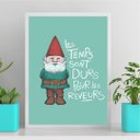 Ver imagem 2 de Quadro Amelie Poulain - Gnomo 45x34cm - com Vidro:moldura Preta