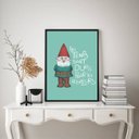 Ver imagem 1 de Quadro Amelie Poulain - Gnomo 45x34cm - com Vidro:moldura Preta