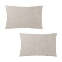 Ver imagem 1 de Kit 2 Capas Almofada Baguete Bouclé 50x30 – Zíper Invisível, Texturizado