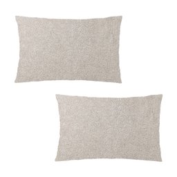 Kit 2 Capas para Almofada em Bouclé Retangular Várias Cores Cor:bege - 1