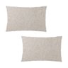 Kit 2 Capas para Almofada em Bouclé Retangular Várias Cores Cor:bege - 1