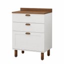 Ver imagem 2 de Balcão para Cozinha 3 Gavetas MDF com Tampo Iluminata Branco/Marrom