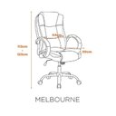 Ver imagem 2 de Kit 5 Cadeiras de Escritório Presidente Giratória Estofada Corino Melbourne Preto