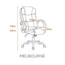 Ver imagem 7 de Kit 10 Cadeiras Escritório Presidente Giratória Estofada Corino Melbourne Preto