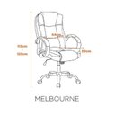 Ver imagem 7 de Kit 10 Cadeiras Escritório Presidente Giratória Estofada Corino Melbourne Preto
