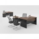 Ver imagem 3 de Mesa em L 1.8 Brasil Noce Preto
