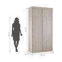 Ver imagem 5 de Guarda-roupa Modulado Solteiro 1,20 2 Portas de Correr 100% Mdf Royal