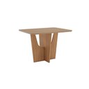 Ver imagem 1 de Mesa de Jantar 4 Lugares 120cm Tampo 100% MDF Canto Arred c/ Vidro Natalí Henn