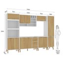 Ver imagem 4 de Cozinha Modulada Completa sem Tampo 6 Peças 12 Portas 3 Gavetas