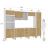 Cozinha Modulada Completa sem Tampo 6 Peças 12 Portas 3 Gavetas - 4