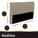 Ver imagem 2 de Cabeceira Casal Estofada para Cama Box Glass Veludo Cor Bege Médio